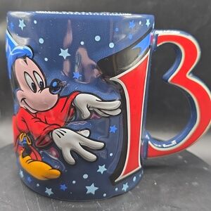 Walt Disney World 2013 Mickey Mouse Sorcerer Fantasia Coffee Tea Mug Cup 3D